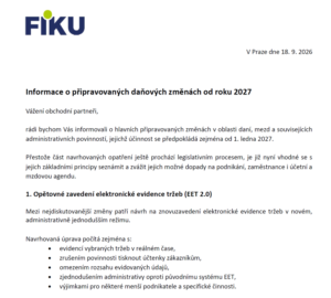 Daňové změny od počátku roku 2027 | tax changes effective from the beginning of 2027